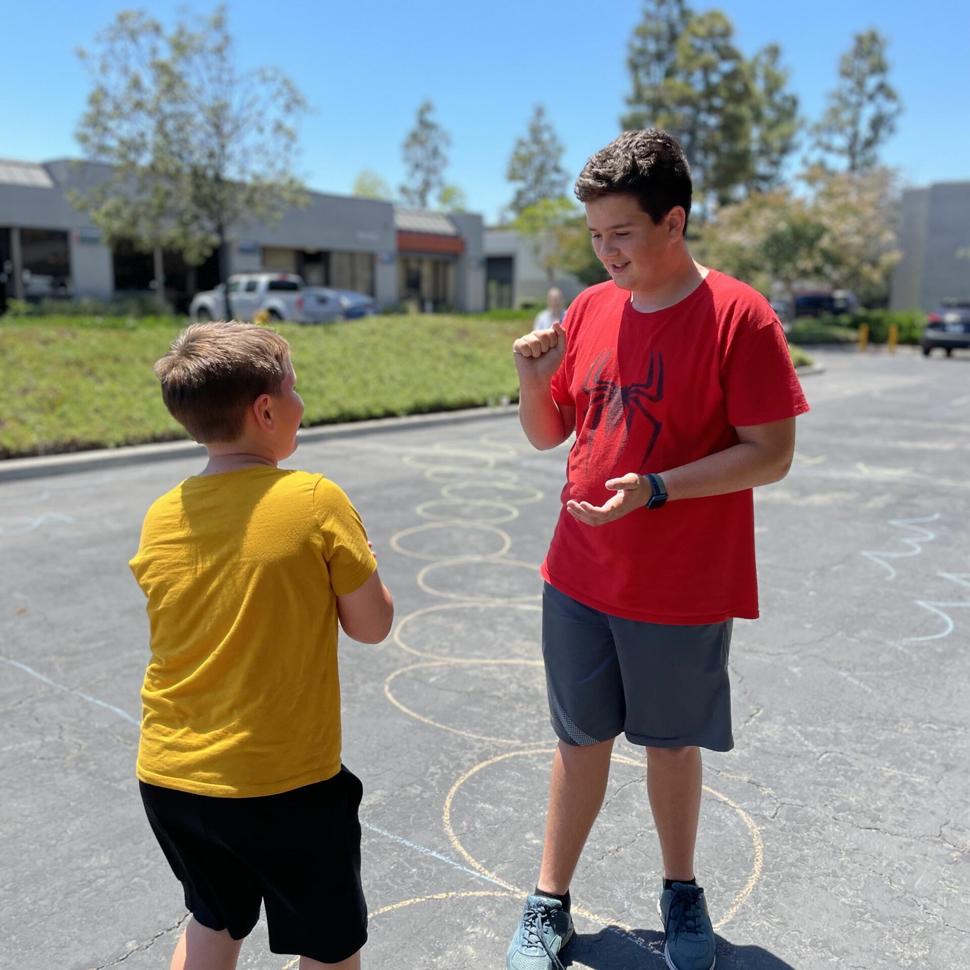 SLC students playing games during their break during the summer program