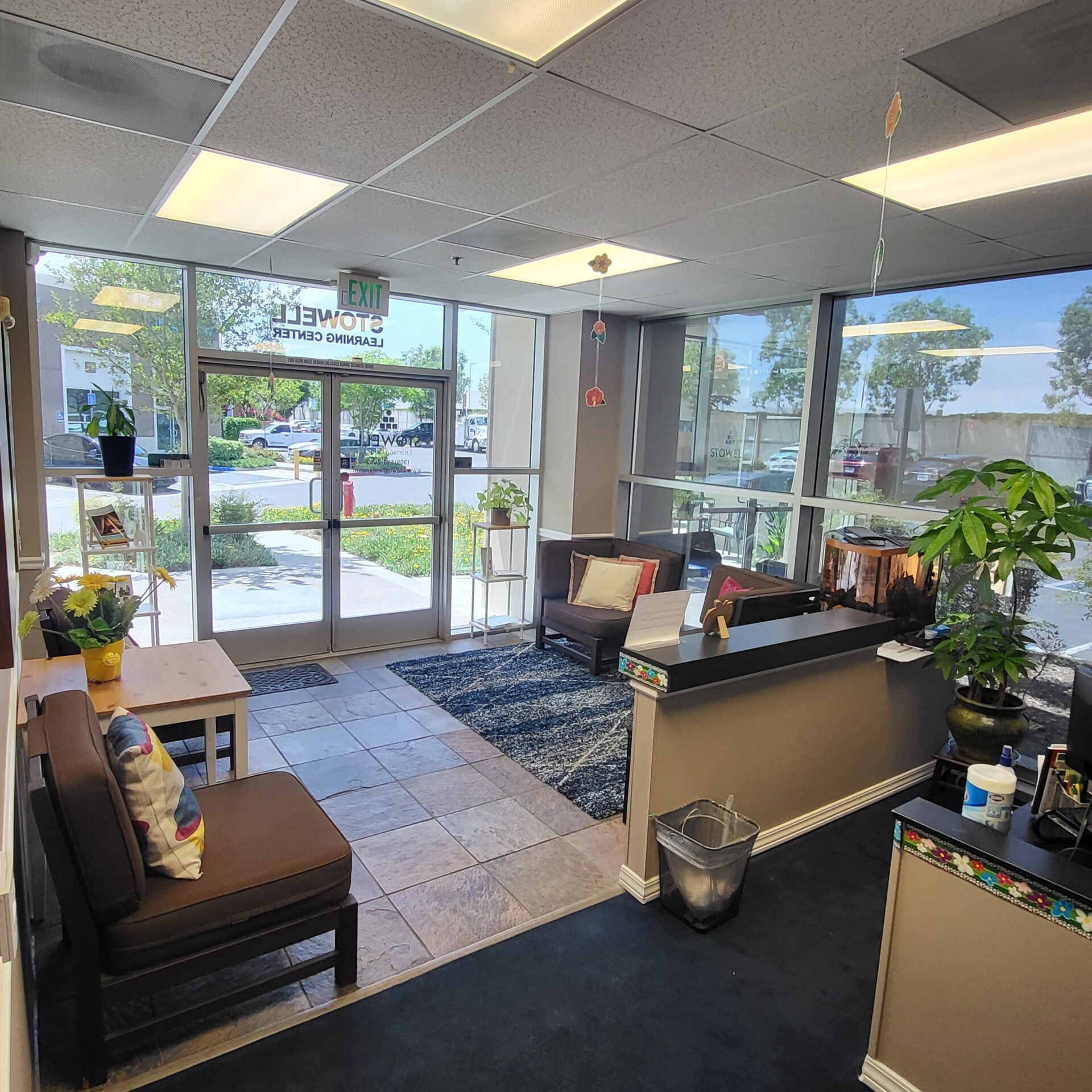 chairs and front desk at Chino center