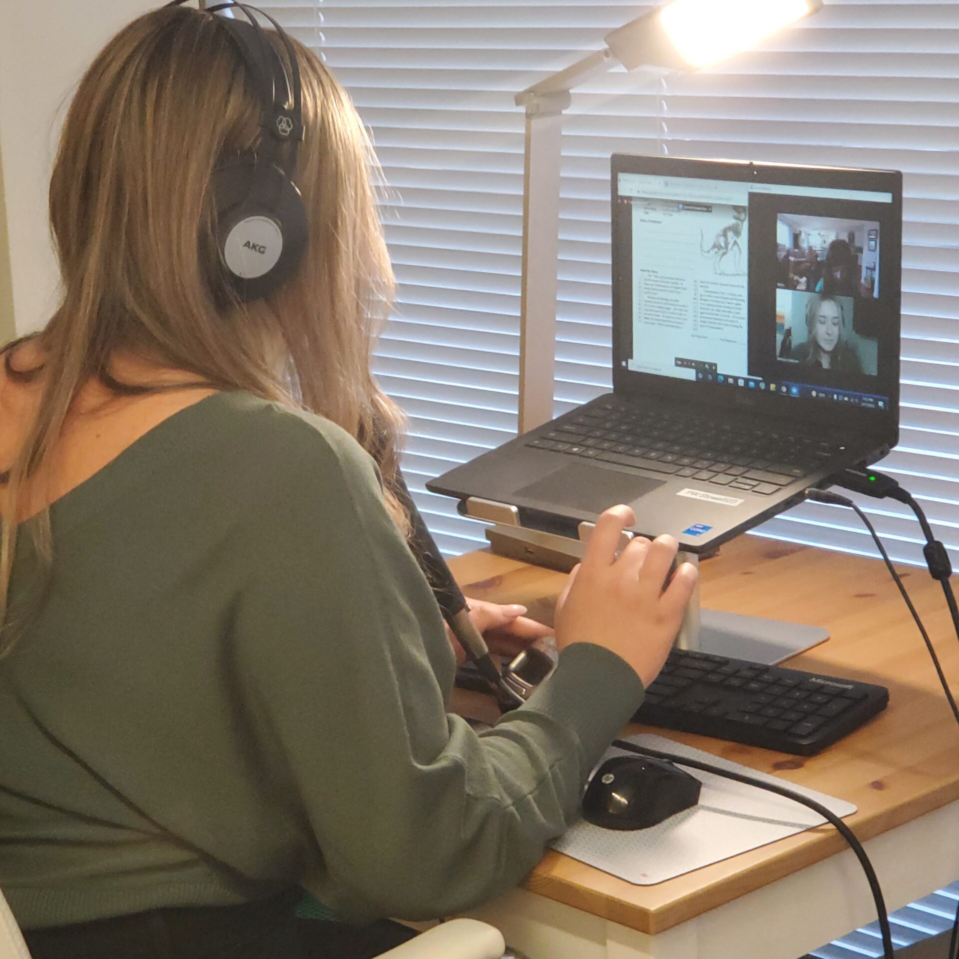 Pasadena clinician conducting a remote session on the laptop